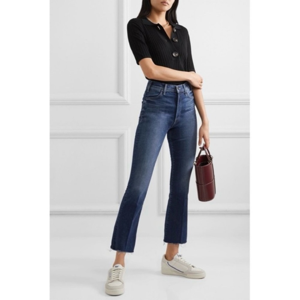 MOTHER Women's Boot Cut Jeans in Dark Blue